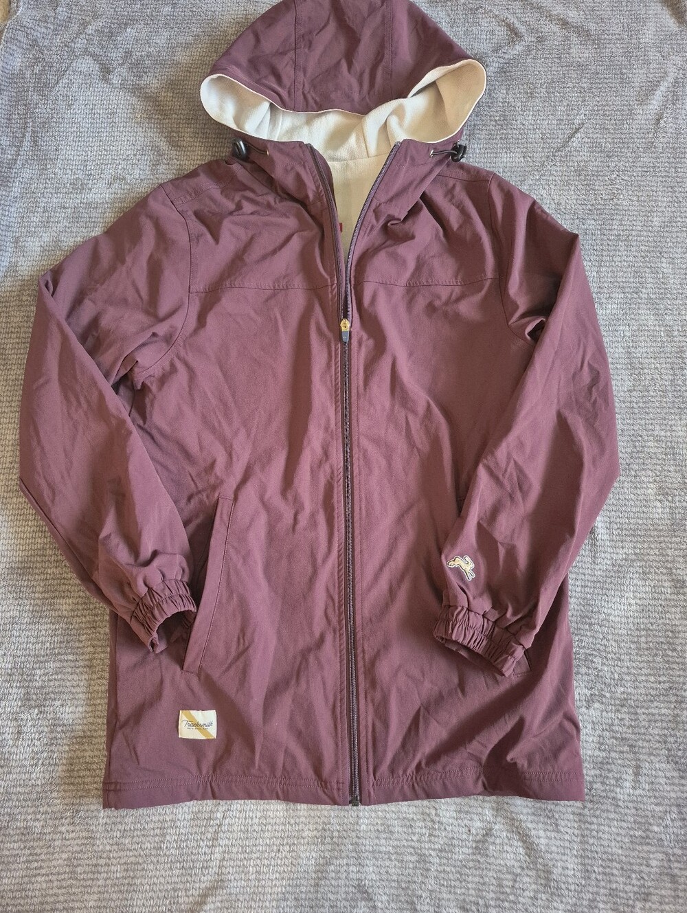 Tracksmith NDO Jacket Womens Hooded Full-Zip, burgundy, Size S wool blend - Picture 2 of 10